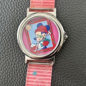 Disney Mickey Mouse Christmas Carols Watch Red Band New Battery Works